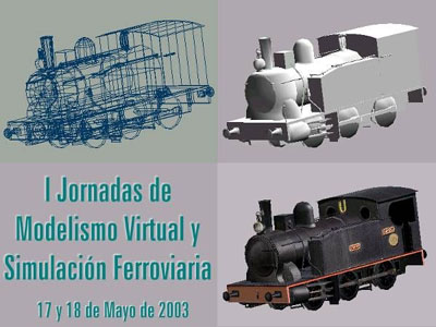 Cartel de las primeras Jornadas de Modelismo Ferroviario